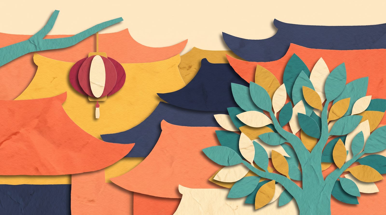 Papercut travel illustration for Finding Roots 寻根之旅 (Part 2)