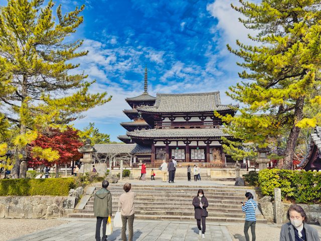 Hōryū-ji temple grounds in Nara, visited during the Shikoku & Kansai road trip